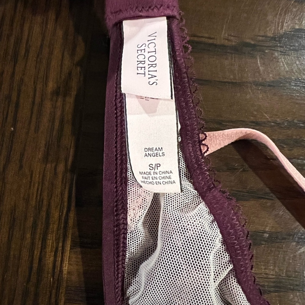 Victoria Secret Dream Angles Purple Pink Mesh Lace Bra Size Small - Picture 6 of 8